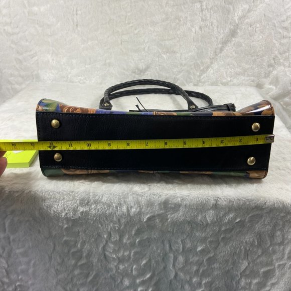 Patricia Nash Leather Rienzo Blue Sky Rose Bag Handbag Purse EUC - Picture 12 of 12